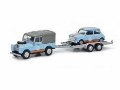 Schuco Land Rover 88 mit Anhänger und Mini Cooper 1:87