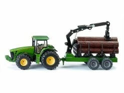 Siku Traktor John Deere 8430 mit Forstanhänger 1:50