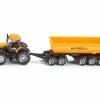 Siku Traktor JCB 8250 Fastrac mit Dolly und Kippmulde 1:87