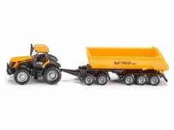 Siku Traktor JCB 8250 Fastrac mit Dolly und Kippmulde 1:87