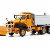 ACE LKW Saurer D330N 6 x 6 Kipper mit Schneeräumer Orange 1:87