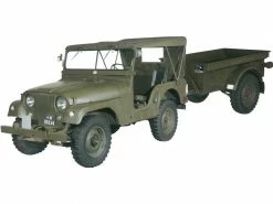ACE Willys M38A1 Armee Jeep mit Aebi Gelpw Anhänger 68 1:87