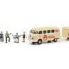 Schuco Van VW T1 mit Anhänger «The Red Monkeys» 1:87